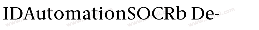 IDAutomationSOCRb De字体转换